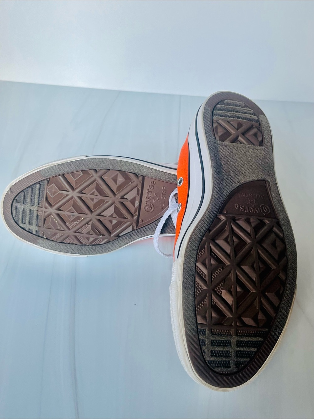 Converse Orange Low Top Canvas Sneakers with White Trim - Picture 4 of 6